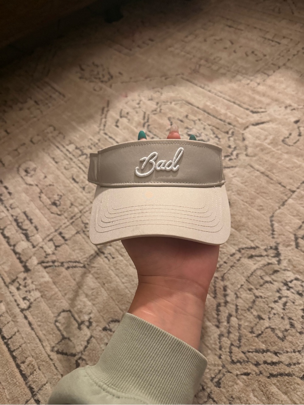 Bad Birdie Cream Embroidered Visor